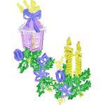 Xmas Candles With Lamp