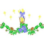 Xmas Candles With Stars