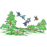 Birds in Nature Design SI2502