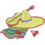 Sombrero and Guitar Design SI3993