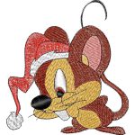 Santa Mouse Design SI2271