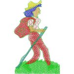 Woman Trekking Design SI4249