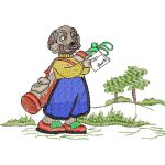 Golf Dog Mascots Design SI2402
