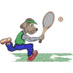 Tennis Dog Mascots Design SI2404