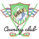 Golf Country Club Emblems Design SI1234