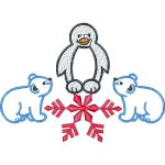 Polar Bears and Penguin Children Design SI0530