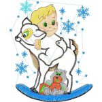Baby on Deer Children Design SI0562