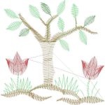 Tree with Flowers Design SI2583