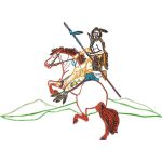 Indian on Horse Design SI4014