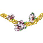 Flower Necklines Design SI3656