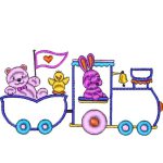 Animals on Train Children Design SI0629