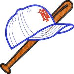 Baseball Hat and Bat Design SI4386