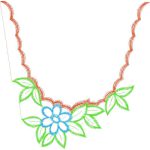 Flower Necklines Design SI3665