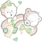 Baby with Teddybear Children Design SI0634