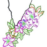 Flower Necklines Design SI3670