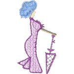 Woman With Umbrella Design SI4021