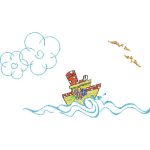 Boat Sailing Children Design SI0641