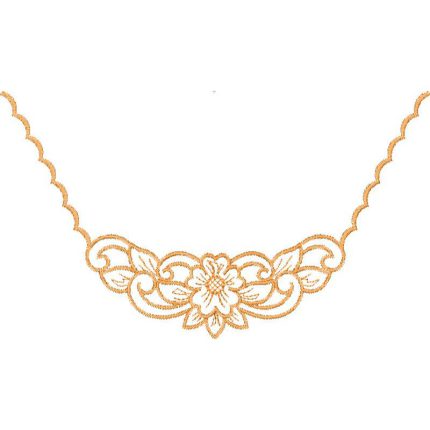 Flower Necklines Design SI3676