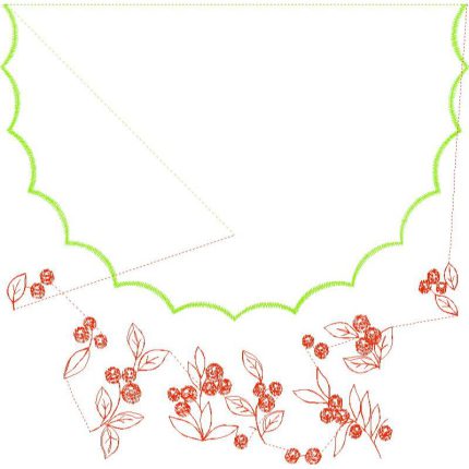 Flower Necklines Design SI3682