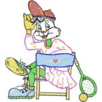 Tennis Rabbit Mascots Design SI2426