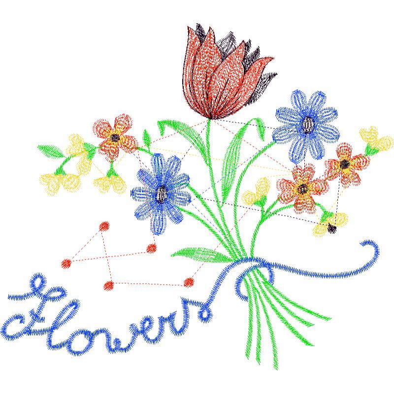 51766-1.jpg Flowers Design SI1790 - Image 1