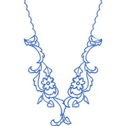 Flower Necklines Design SI3686