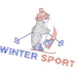 Winter Sport Penguin Mascots Design SI2429