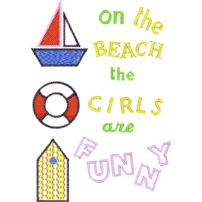 On The Beach The Girls Are Funny Design SI4611 - Image 1