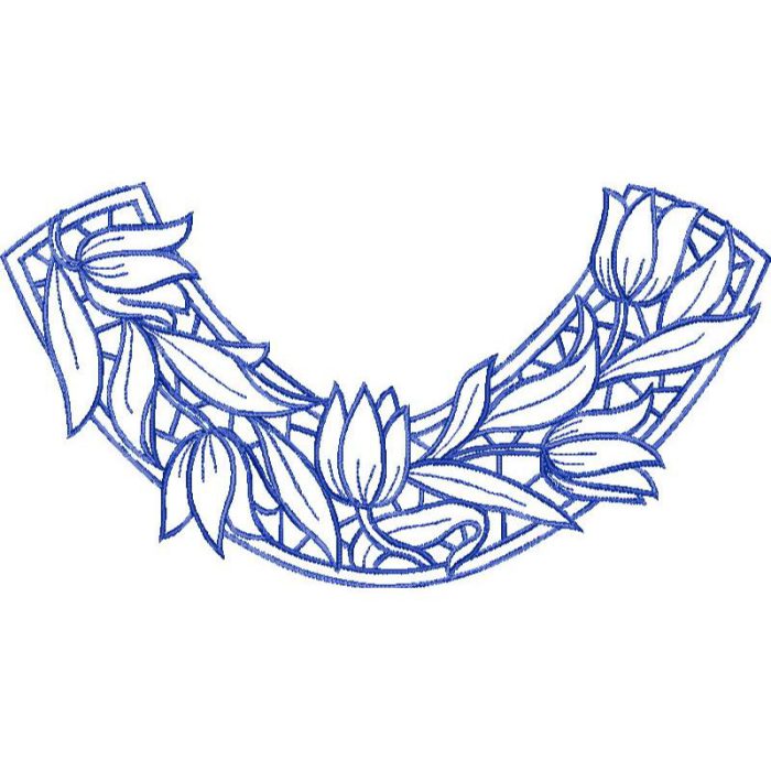 Flower Necklines Design SI3691 - Image 1