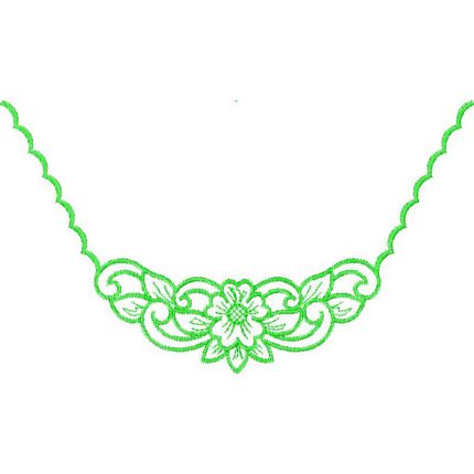 Flower Necklines Design SI3694