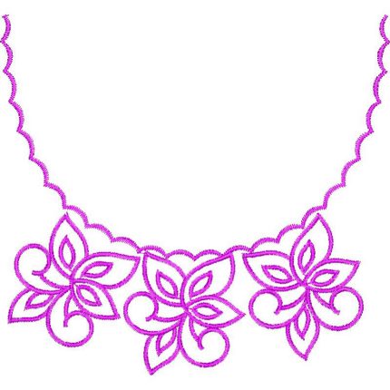 Flower Necklines Design SI3695