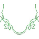 Flower Necklines Design SI3697