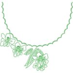 Flower Necklines Design SI3702