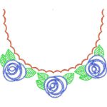 Flower Necklines Design SI3705