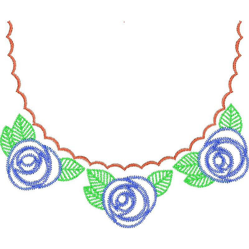 51937-1.jpg Flower Necklines Design SI3705 - Image 1