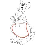 Golf Kangaroo Mascots Design SI2430