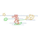 Rabbit Water Skiing Children Design SI0703