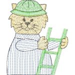 Cat with Ladder Children Design SI0709