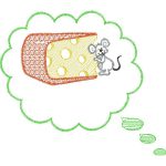 Mouse with Cheese Children Design SI0714