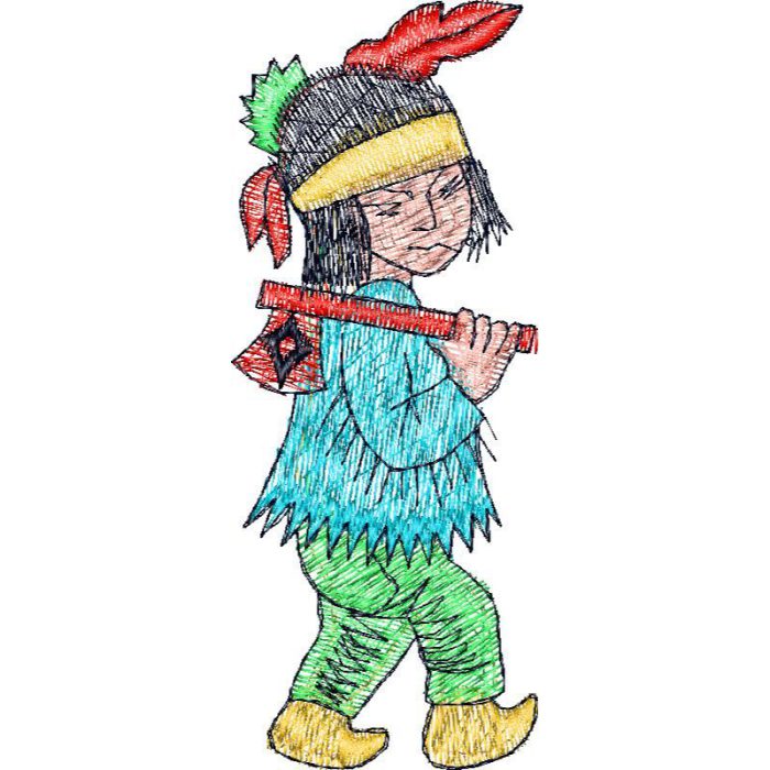 Indian Kid Design SI4032 - Image 1