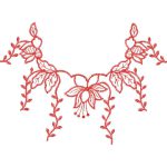 Flower Necklines Design SI3708