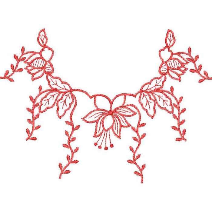 Flower Necklines Design SI3708 - Image 1