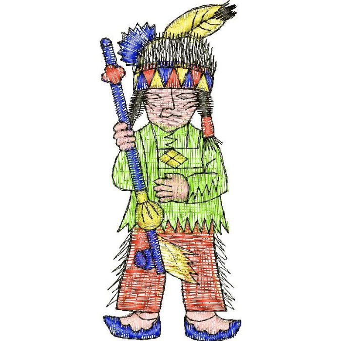 Indian Kid Design SI4036 - Image 1