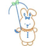 Rabbit with Umbrella Children Design SI0718
