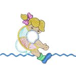Girl Swimming Children Design SI0733