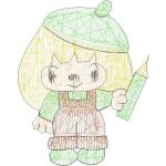 Girl Coloring Children Design SI0735