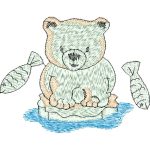 Bear with Fish Children Design SI0739