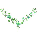 Flower Necklines Design SI3710