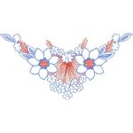 Flower Necklines Design SI3712