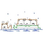 Bears on Boat Children Design SI0749